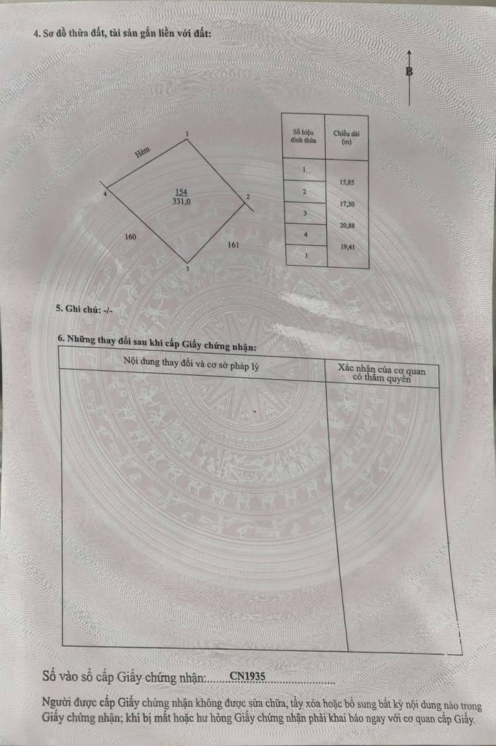 Đất nền 331m² Tân Thanh, Giồng Trôm 570 triệu - Sổ đỏ chính chủ