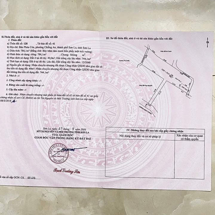 Đất Vườn Rộng 800m² Phường Quyết Thắng, Sơn La - Sổ Hồng Sẵn Sàng