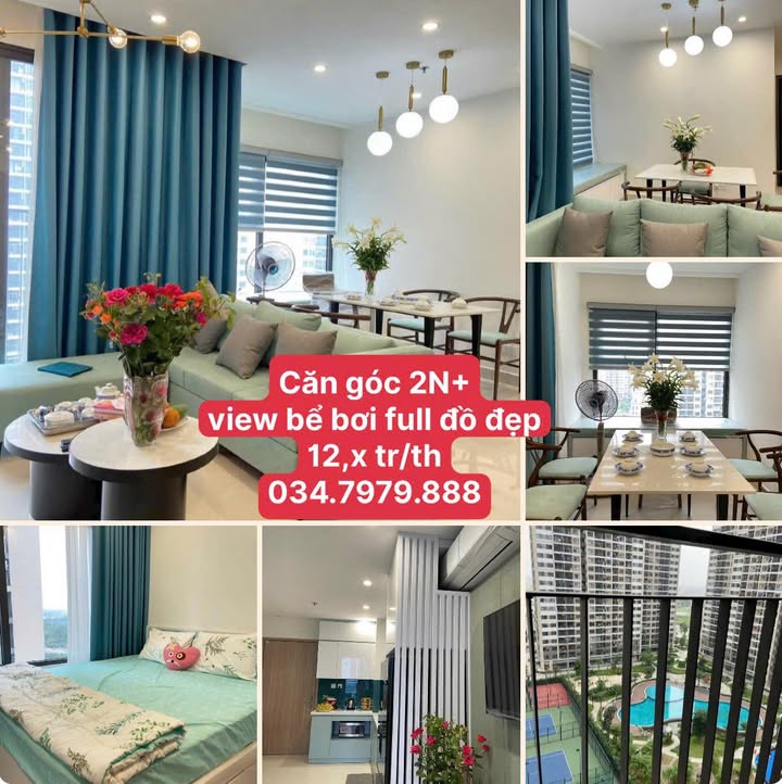 Cho thuê căn hộ 2PN S1 Vinhomes Smart City, 64m² - View thoáng, full nội thất