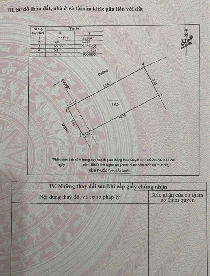 Đất nền Ngõ Nguyễn Chí Thanh Vinh 88.5m² 3 tỷ - Sổ đỏ chính chủ