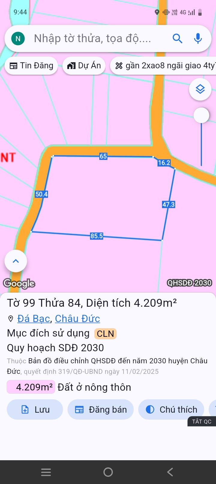 Đất vườn Nghĩa Thành, Châu Đức 4000m² - Sổ hồng rõ ràng!