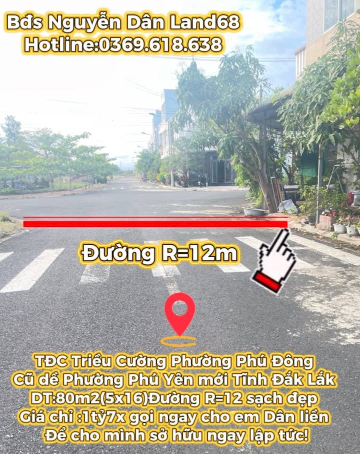 Đất nền Buôn Hồ 80m² - Sổ đỏ chính chủ, đường nhựa 12m!