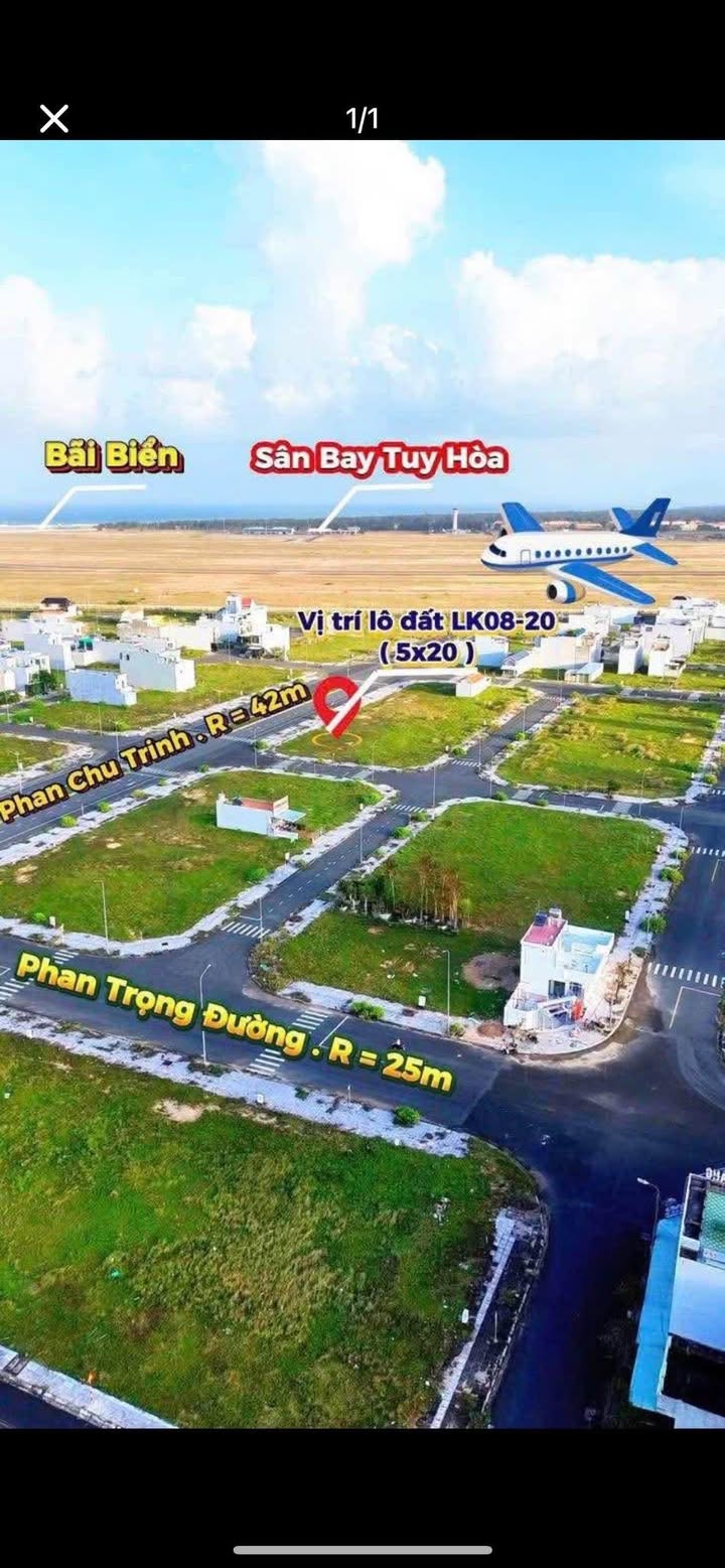 Đất nền Phú Đông Tuy Hòa 100m² 2,65 tỷ - Sổ đỏ chính chủ