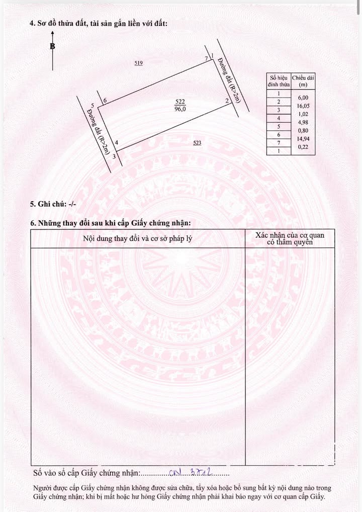 Đất nền Phường Long Hương, TP Bà Rịa 96m² – Sổ đỏ chính chủ, 2 mặt tiền!