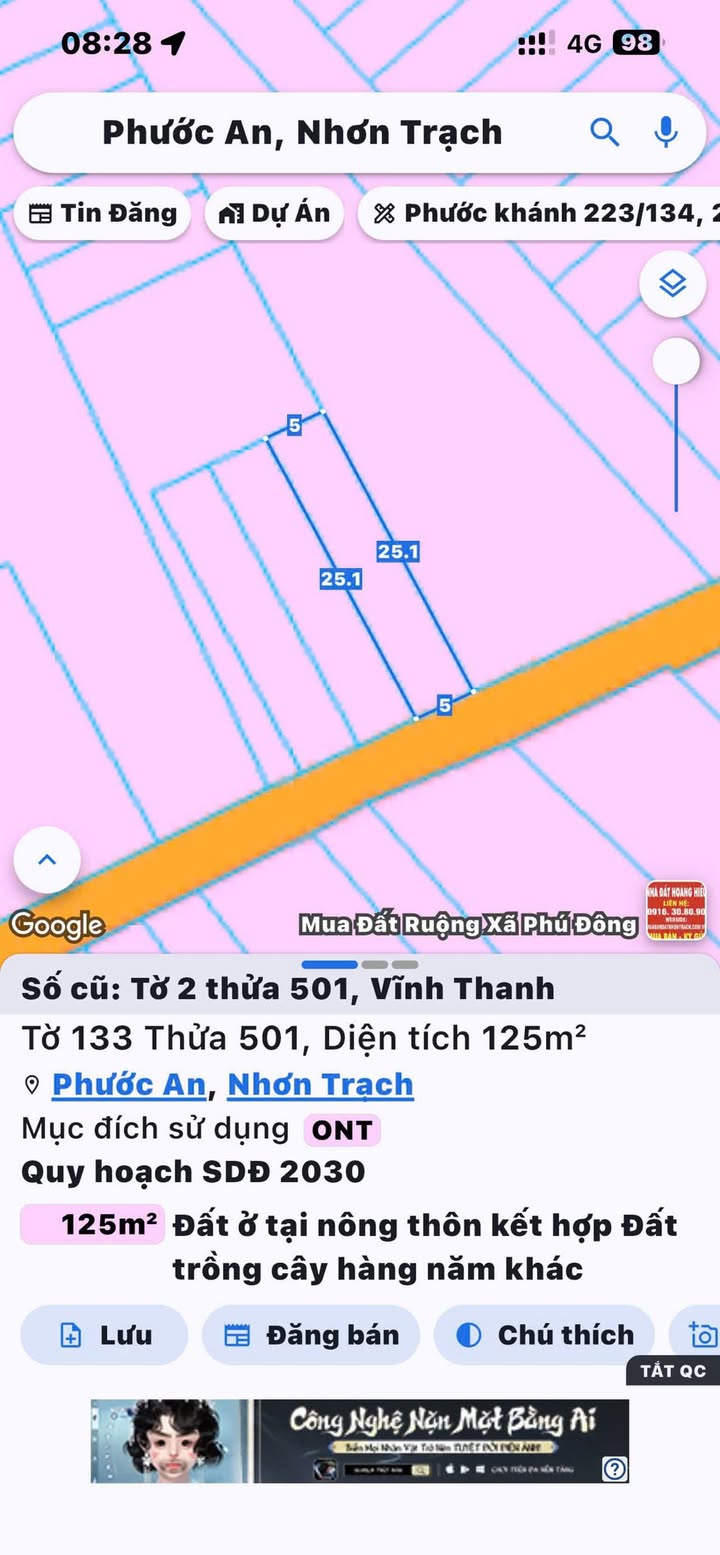 Bán nhà Vĩnh Thanh Nhơn Trạch 125m² giá 2 tỷ - Sẵn sàng ở ngay!