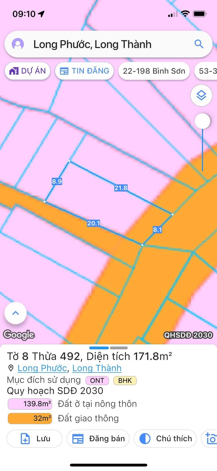 Đất nền Xã Long Phước, Long Thành 170m² giá 3 tỷ - Tiềm năng tăng giá vượt trội!