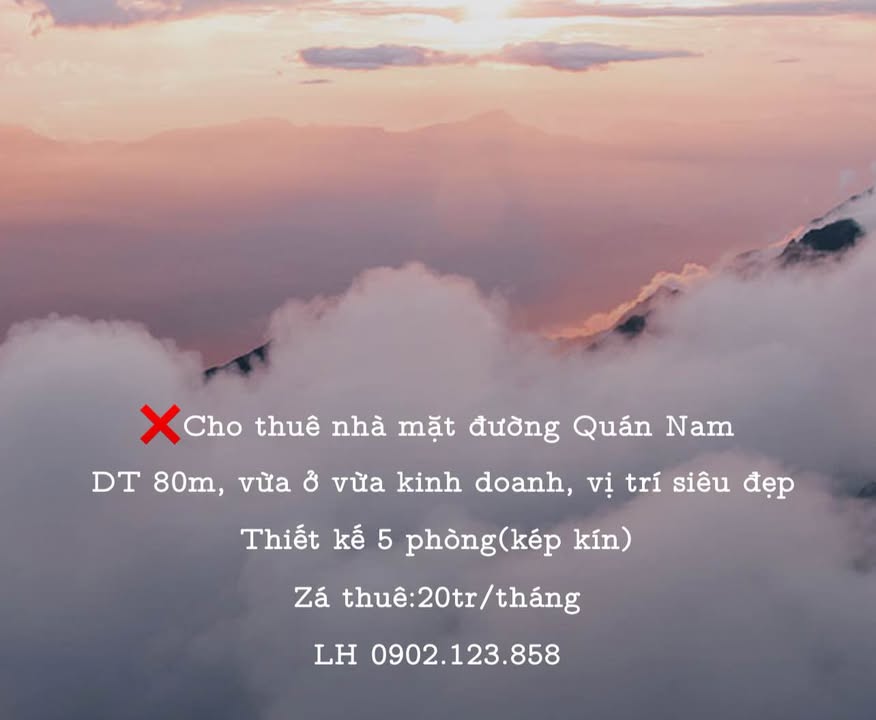 Nhà Mặt Tiền Quán Nam 80m² - Vừa Ở Vừa Kinh Doanh, Giá 20 Triệu