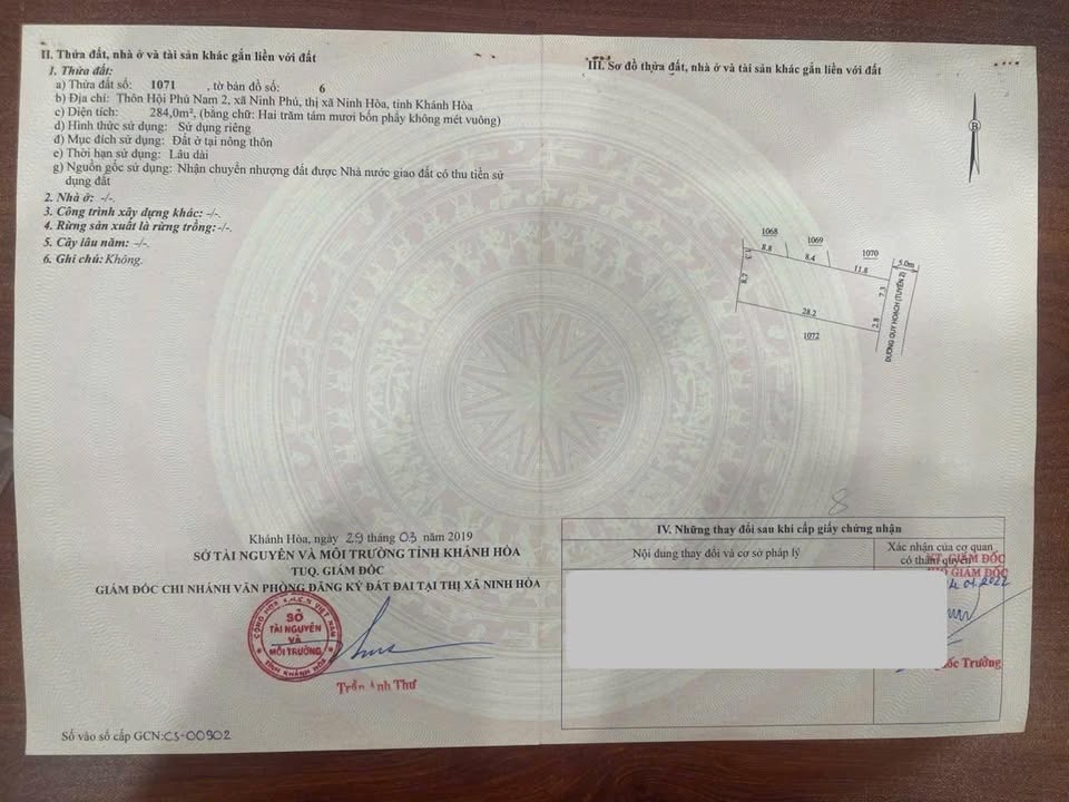 Đất Nền Hội Phú Nam 2, Ninh Hòa 284m² - Sổ Đỏ Chính Chủ, Đường Ô Tô!