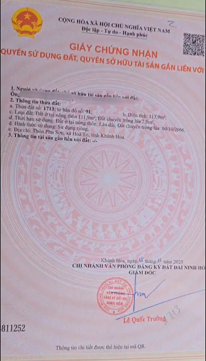 Đất nền Hoà Trí Cam Lâm 100m² - Xây dựng tự do, chỉ 399 triệu