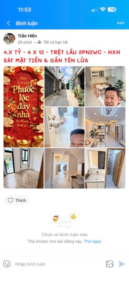 Bán nhà Bình Tân 48m² giá 4 tỷ - Vị trí đẹp ô tô vào tận nhà