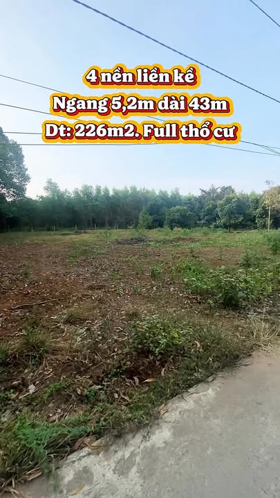 Đất nền Long Thành - Sổ đỏ thổ cư 226m² - Gần Sân Bay 700m