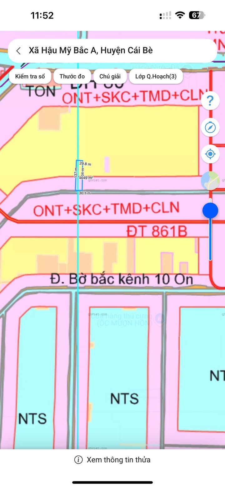 Bán 6000m² đất ruộng Hậu Mỹ Bắc A, Cái Bè - Giá 1.68 tỷ, Sẵn Sàng Lên Vườn