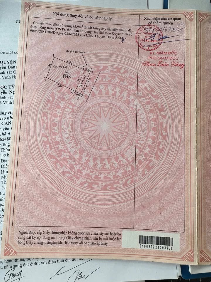 Bán đất Ngọc Chi, Đông Anh 115m² - Ngõ ô tô, Sổ đỏ chính chủ