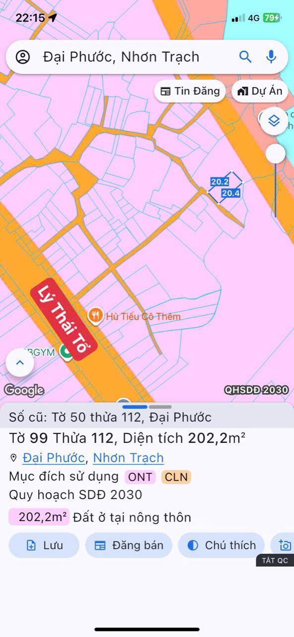 Đất nền Đại Phước, Nhơn Trạch 202m² view sông - Giá 3.3 tỷ