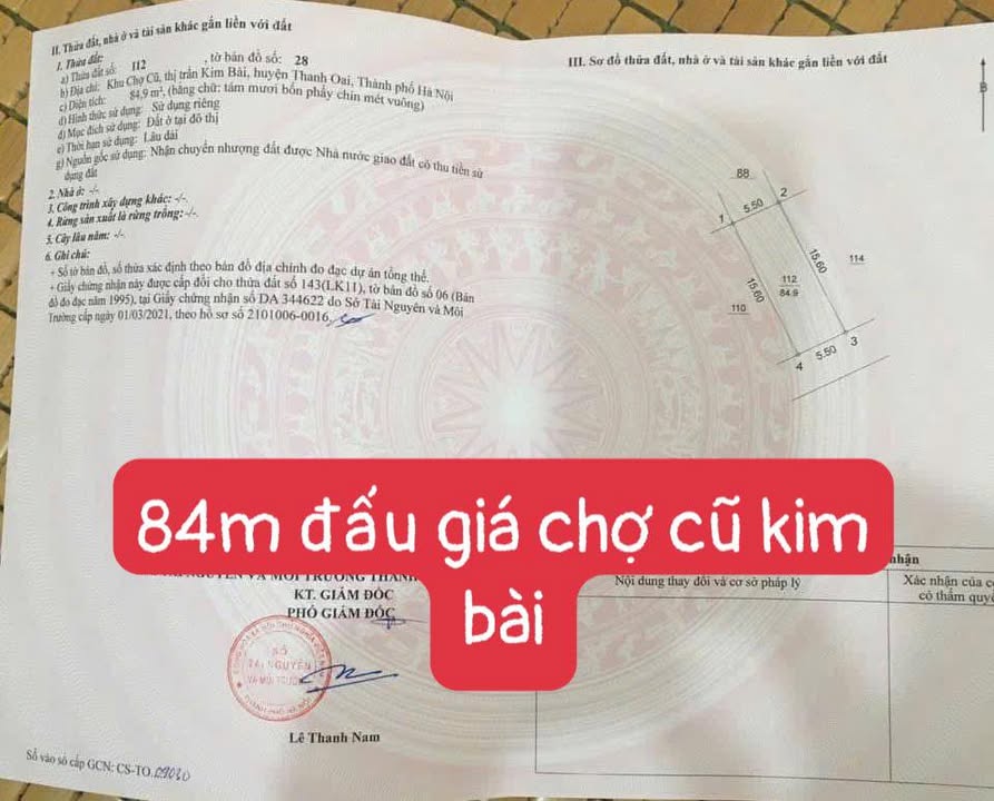 Bán Đất Vàng Xã Thanh Mai, Thanh Oai - 84.9m², Kinh Doanh Đắc Lợi