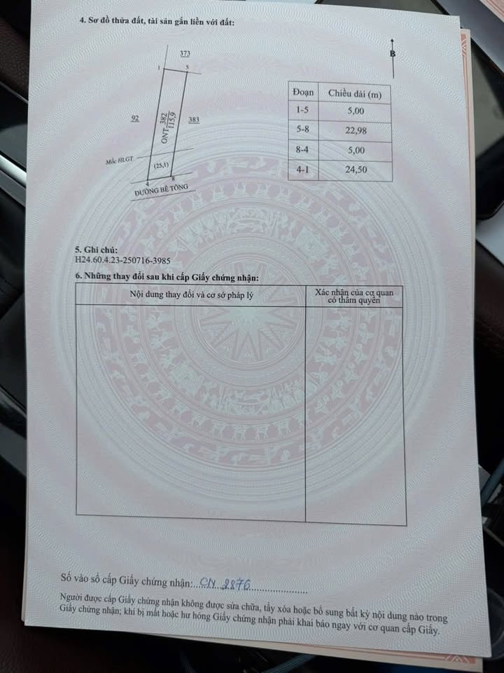 Đất nền Đình Giọng, Kim Thành 115.9m² - Sổ đỏ chính chủ!