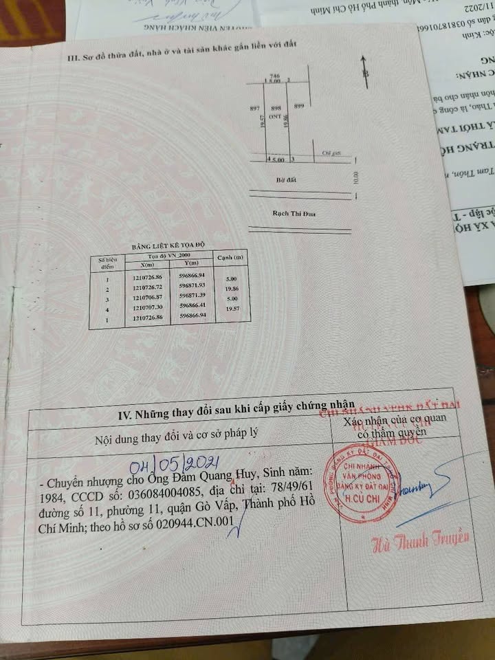 Đất nền Đường 171, Bình Mỹ, Củ Chi 98m² - Sổ đỏ chính chủ