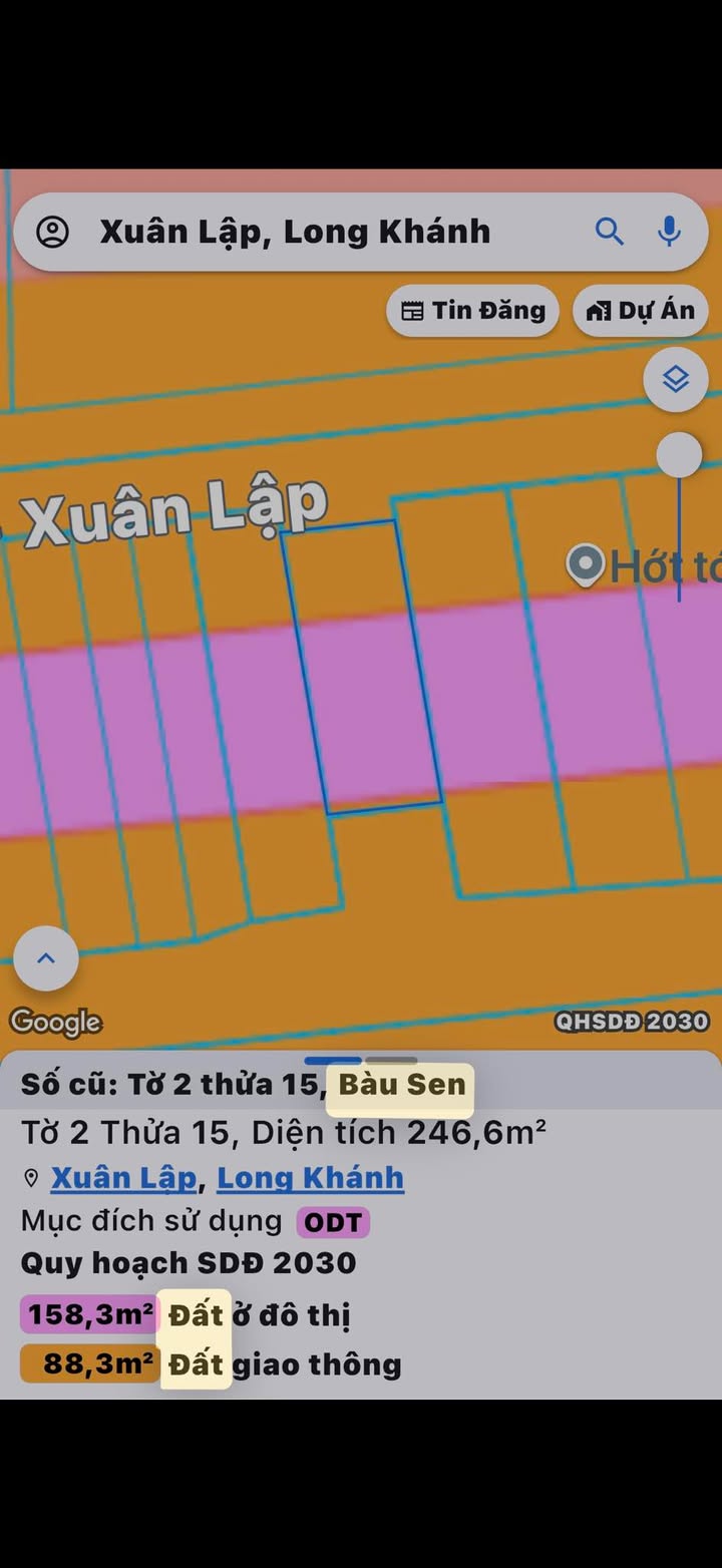 Đất thổ cư MT Hồng Thập Tự Long Khánh 246.6m² - Sổ đỏ sẵn sàng