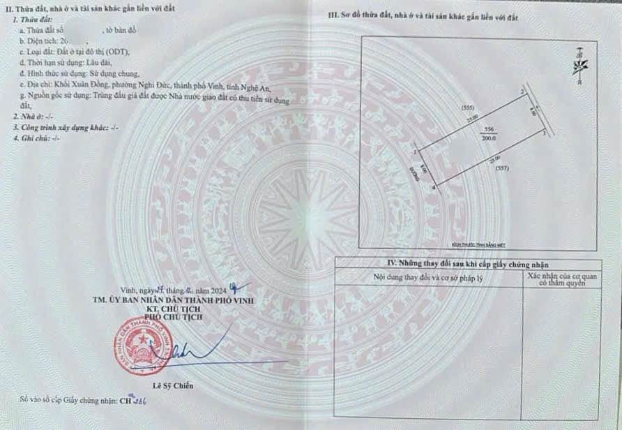 Đất nền Thành phố Vinh 200m² - Xây dựng tự do!