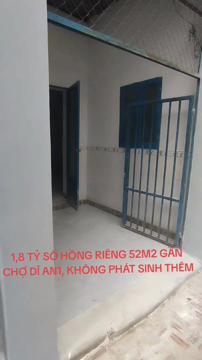 Nhà Riêng Dĩ An 52m² giá 1.8 tỷ - Sổ hồng sẵn, pháp lý chuẩn!