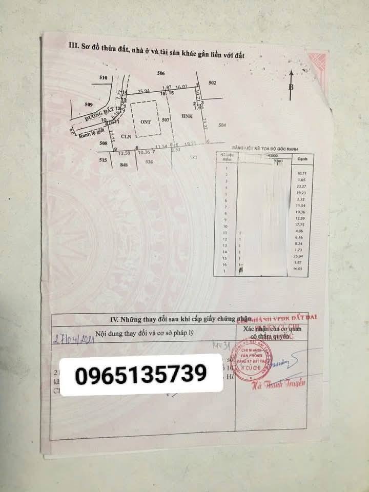 Bán Gấp Nhà Cấp 4 1741m² Đất Thổ Cư Củ Chi - Giá 4.8 Tỷ