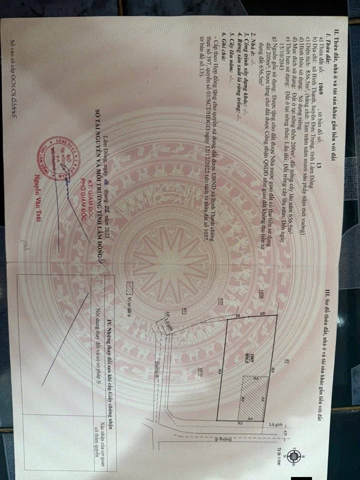 Đất nền Bình Thạnh Đức Trọng 988m² - Sổ đỏ chính chủ