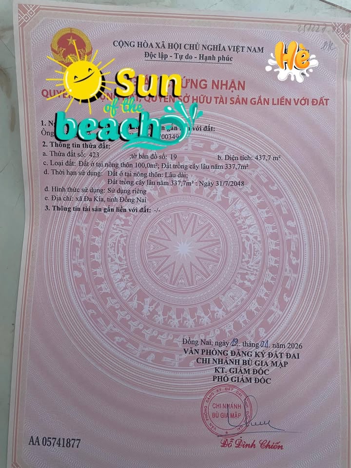 Đất nền Bù Gia Mập 400m² - Sổ đỏ sẵn sàng, giá chỉ 200 triệu