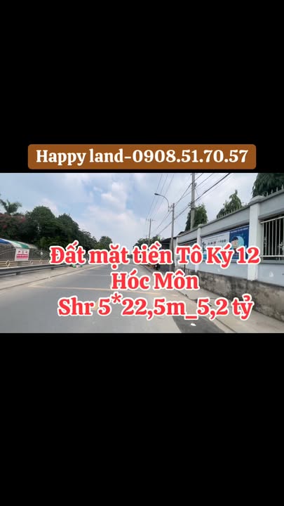 Đất Mặt Tiền Tô Ký, Hóc Môn 112.5m² - Sổ Hồng Sẵn Sàng
