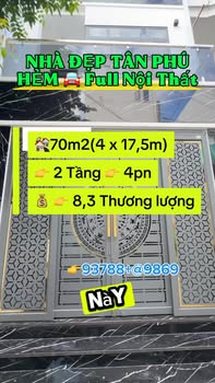 Nhà Riêng Nguyễn Văn Yến, Tân Phú 71m² - Full Nội Thất, Sẵn Sàng Ở Ngay!