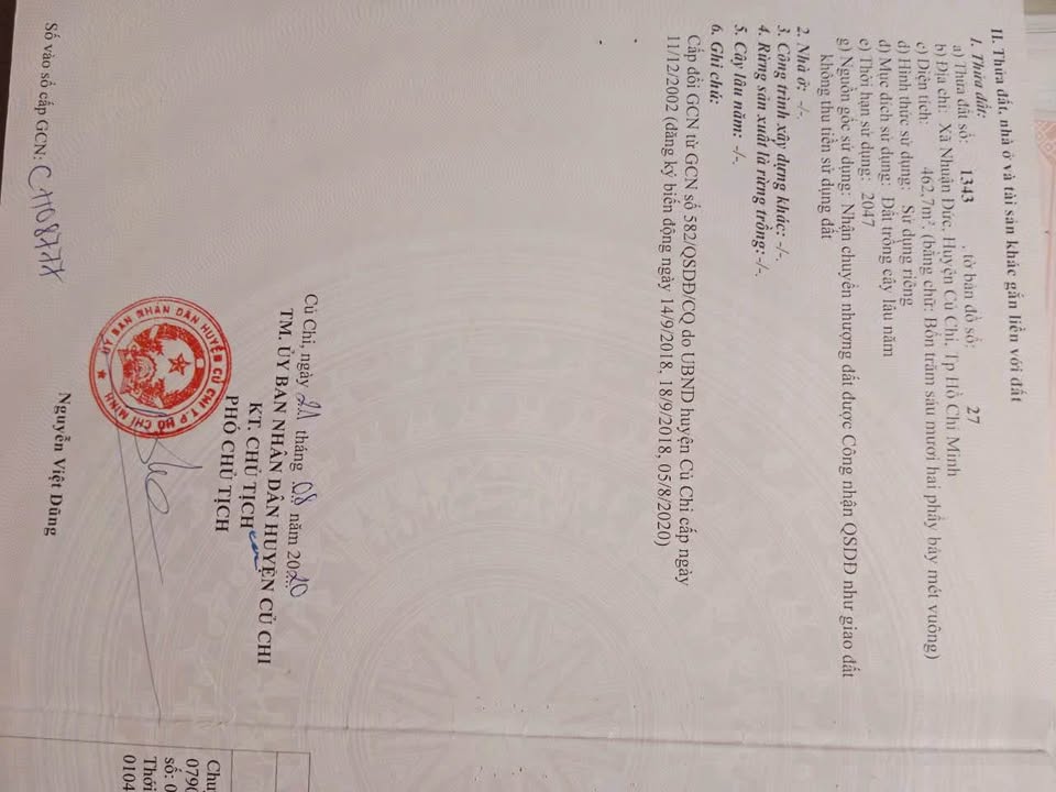 Đất vườn Nhuận Đức Củ Chi 460m² chỉ 500 triệu - Tiềm năng tăng giá!