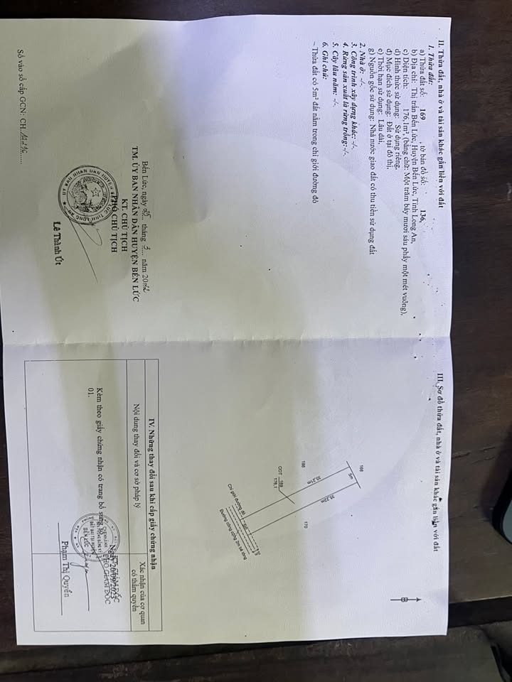 Đất nền Bến Lức 176m² giá 950 triệu - Sổ đỏ chính chủ!