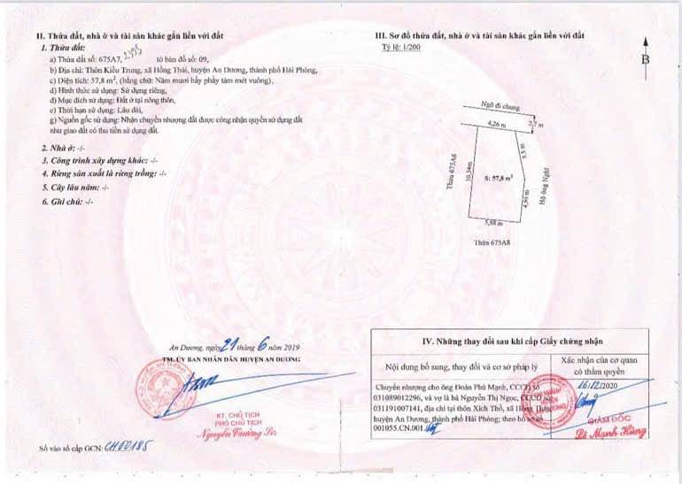 Đất nền 57.8m² An Dương, Hải Phòng - Sổ đỏ vuông vắn, giá chỉ 1.2 tỷ