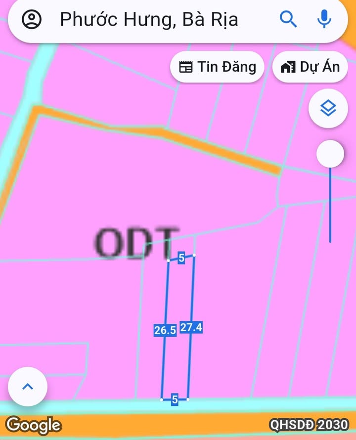 Đất nền Phước Hưng, Bà Rịa 135m² giá 1.8 tỷ - Sổ đỏ chính chủ