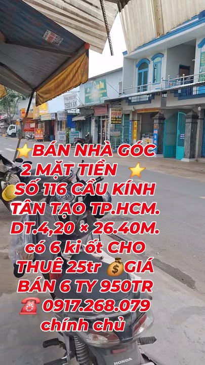 Nhà Lô Góc Kinh Doanh 111m² - 6.95 Tỷ - P. Tân Tạo, Bình Tân