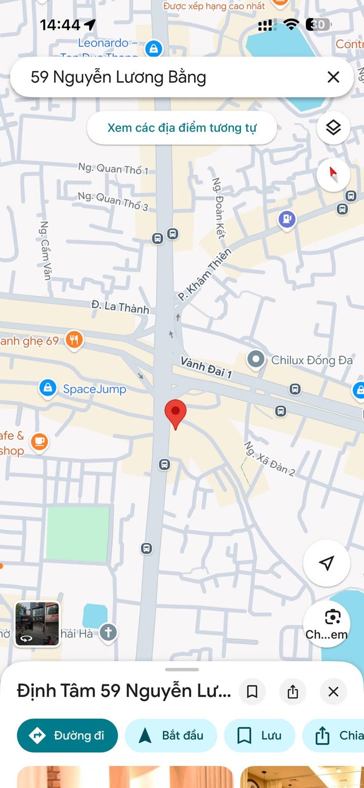 Cho thuê nhà mặt phố Nguyễn Lương Bằng 100m² - Mặt tiền kinh doanh đắc địa!