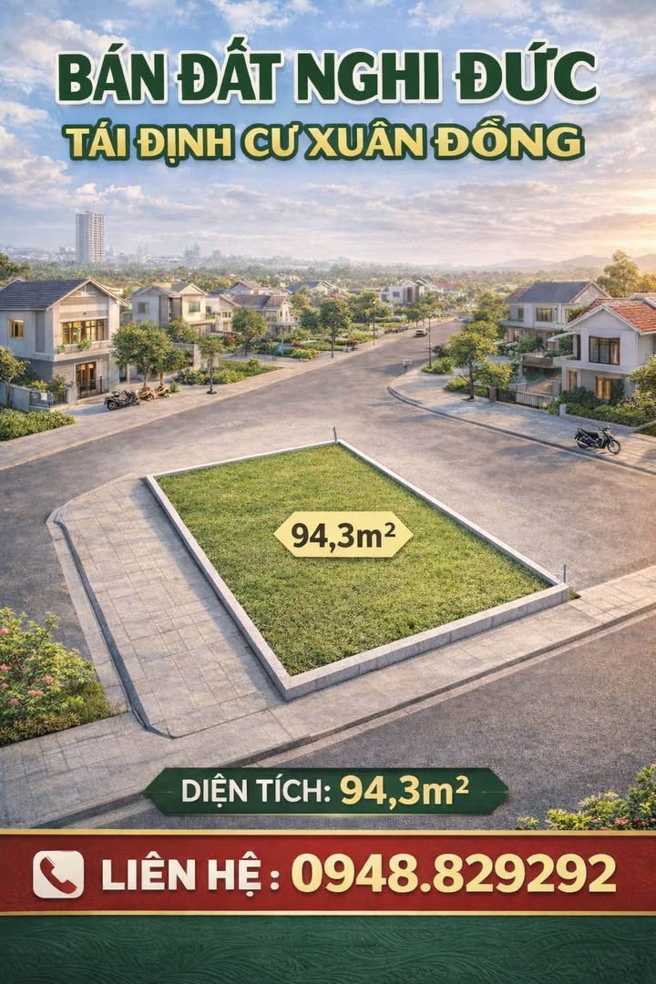 Đất Nền Nghi Đức Xuân Đồng - Lô Góc 94m² Giá 4.55 Tỷ