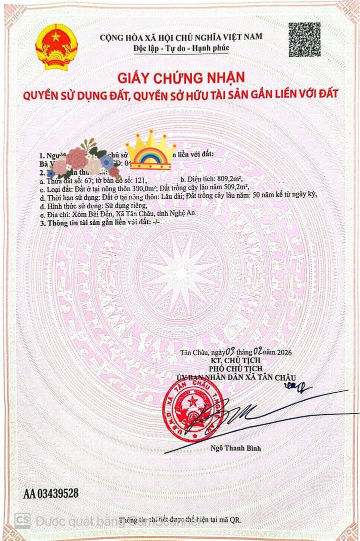 Bán đất Phú Thành Yên Thành 670m² giá 2 tỷ - Sổ đỏ chính chủ