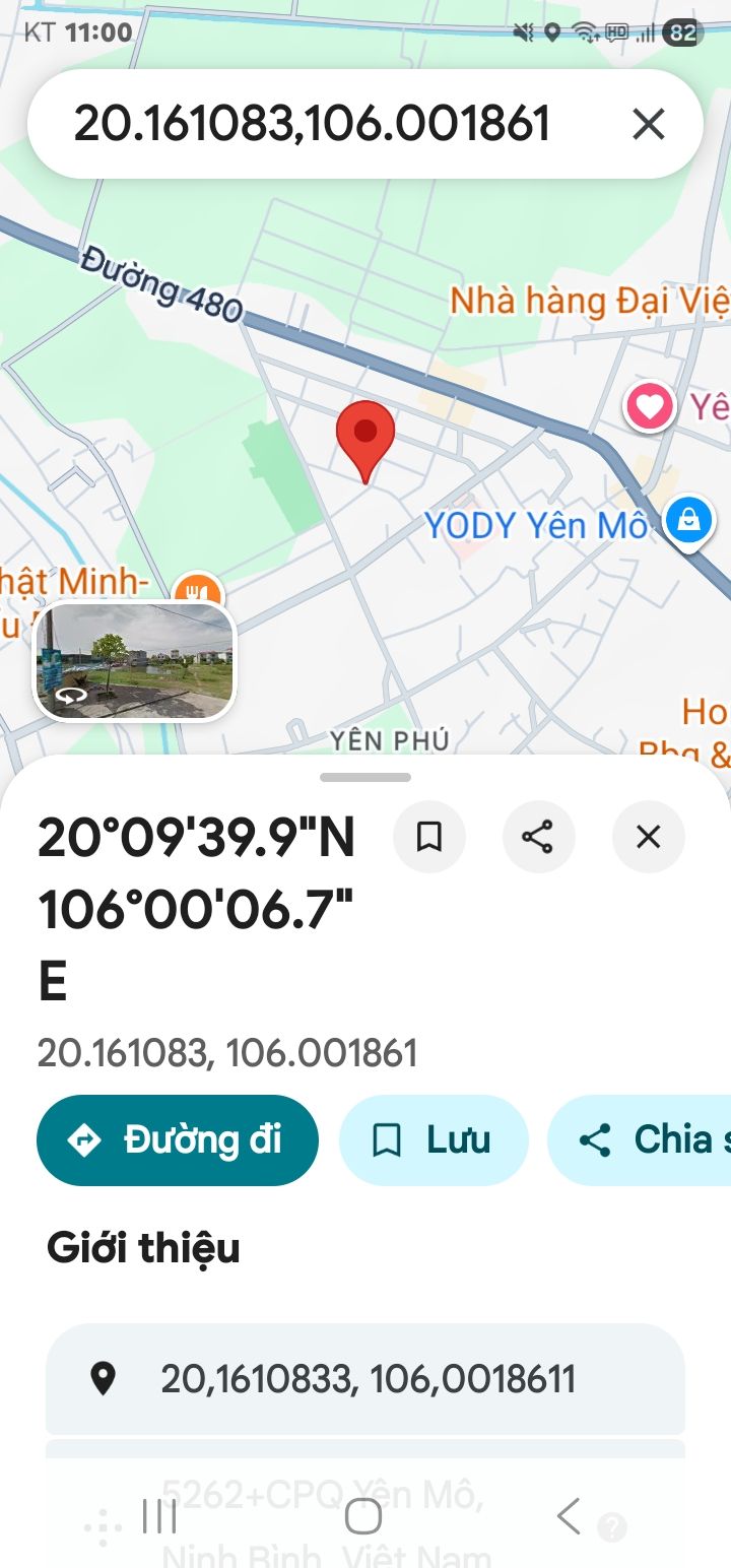 Đất nền Yên Mô, Ninh Bình - 95m² giá 2.1 tỷ, vị trí trung tâm