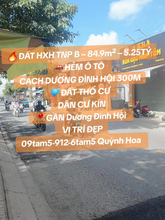 Đất nền Tăng Nhơn Phú B, Thủ Đức 85m² - Đất thổ cư 100%!