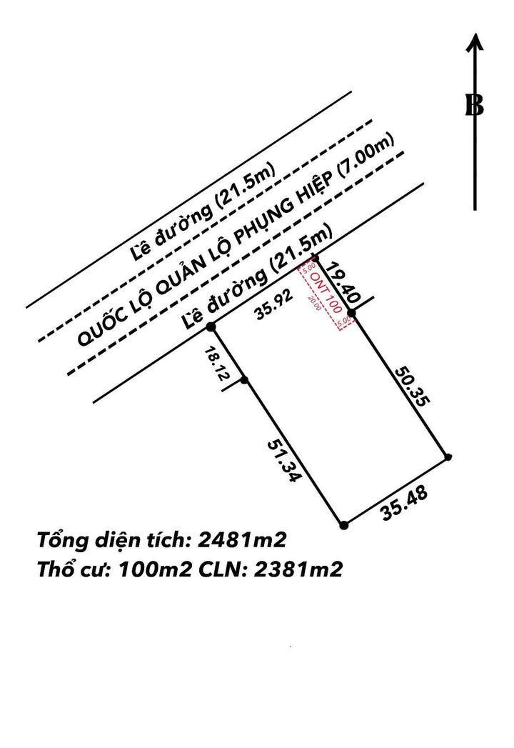 Đất nền Quảng Lộ Phụng Hiệp Cần Thơ 2481m² - Giá tốt hiếm có!