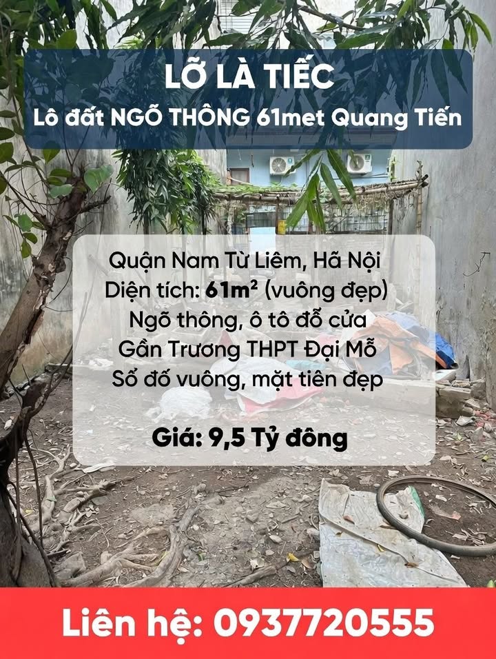Đất nền Quang Tiến Đại Mỗ 86m² – Sổ đỏ chính chủ, tiềm năng tăng giá!