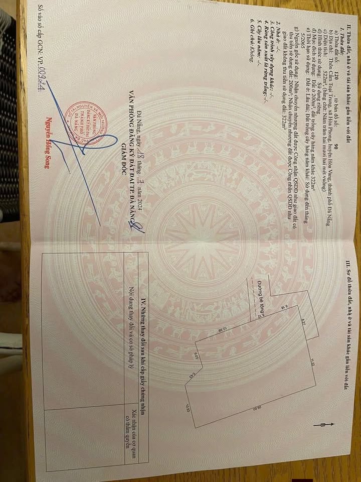 Đất Nền Hòa Vang 200m² - Sổ Đỏ Chính Chủ, Pháp Lý Rõ Ràng