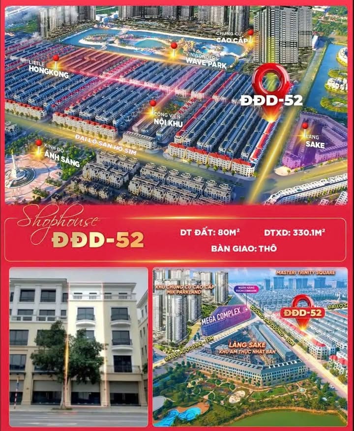 Shophouse Văn Giang 80m² - Mặt tiền kinh doanh, vị trí vàng!