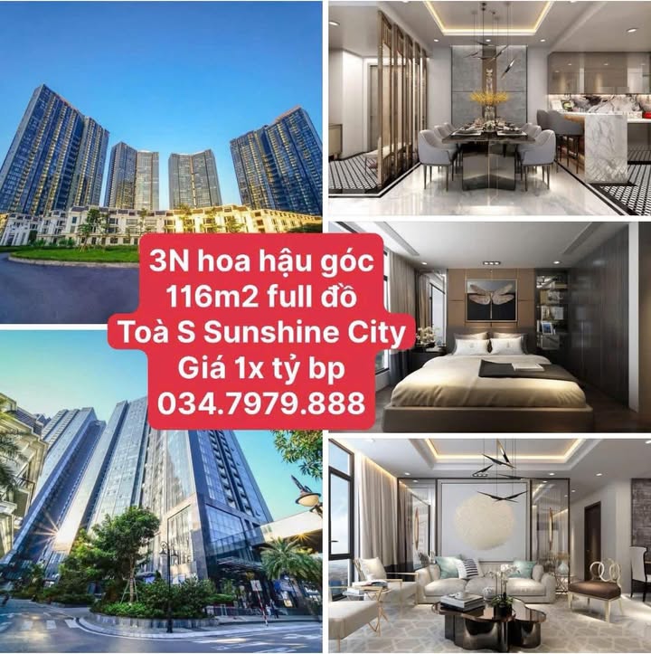 Căn hộ Sunshine City Ciputra 116m² 13 tỷ - Căn góc view đẹp!