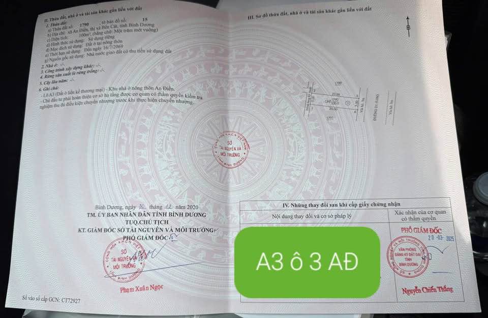 Đất nền Bến Cát Center City 2, 100m² - Tiềm năng tăng giá!