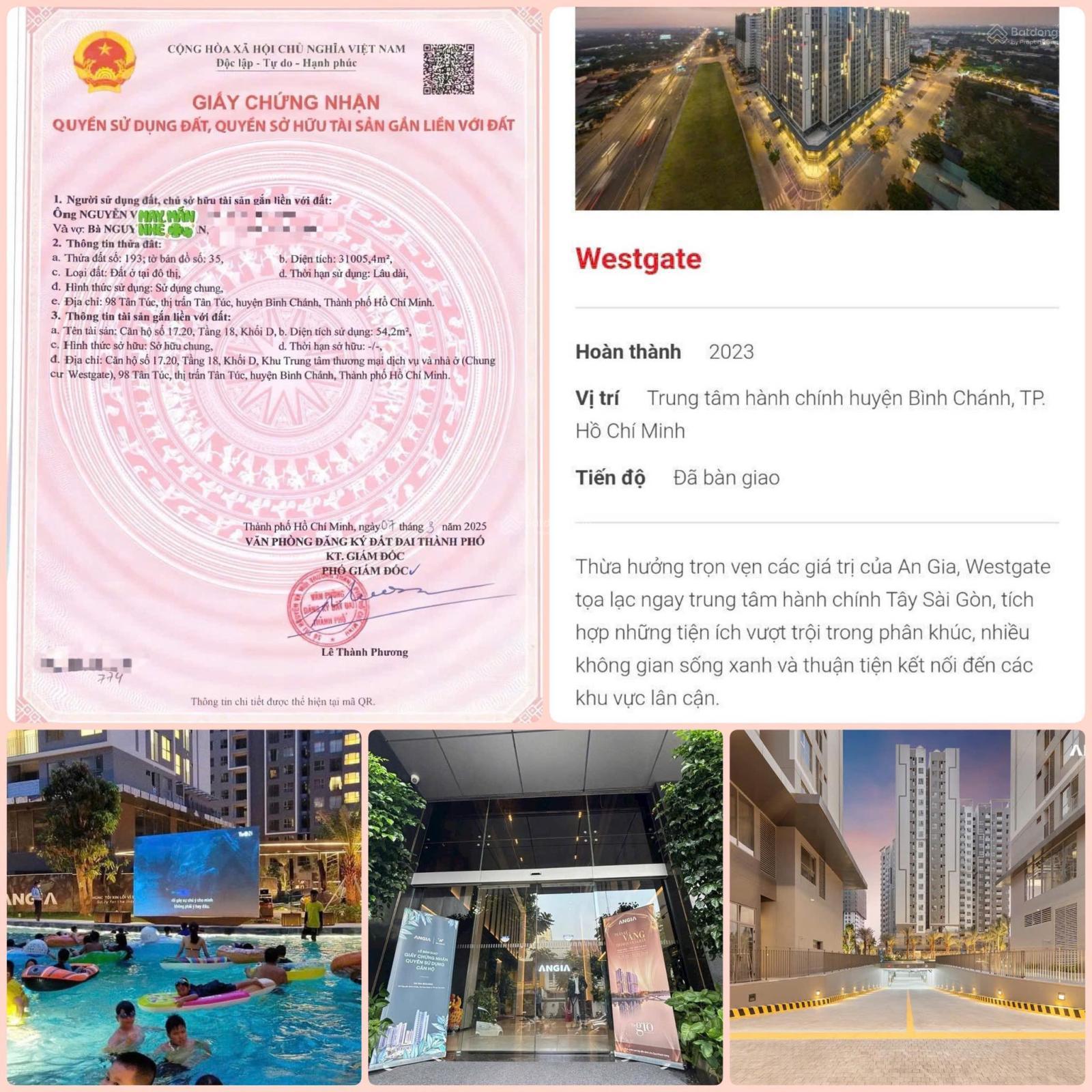 Căn hộ West Gate Bình Chánh 59m² - Sổ hồng riêng, giá từ 2.65 tỷ