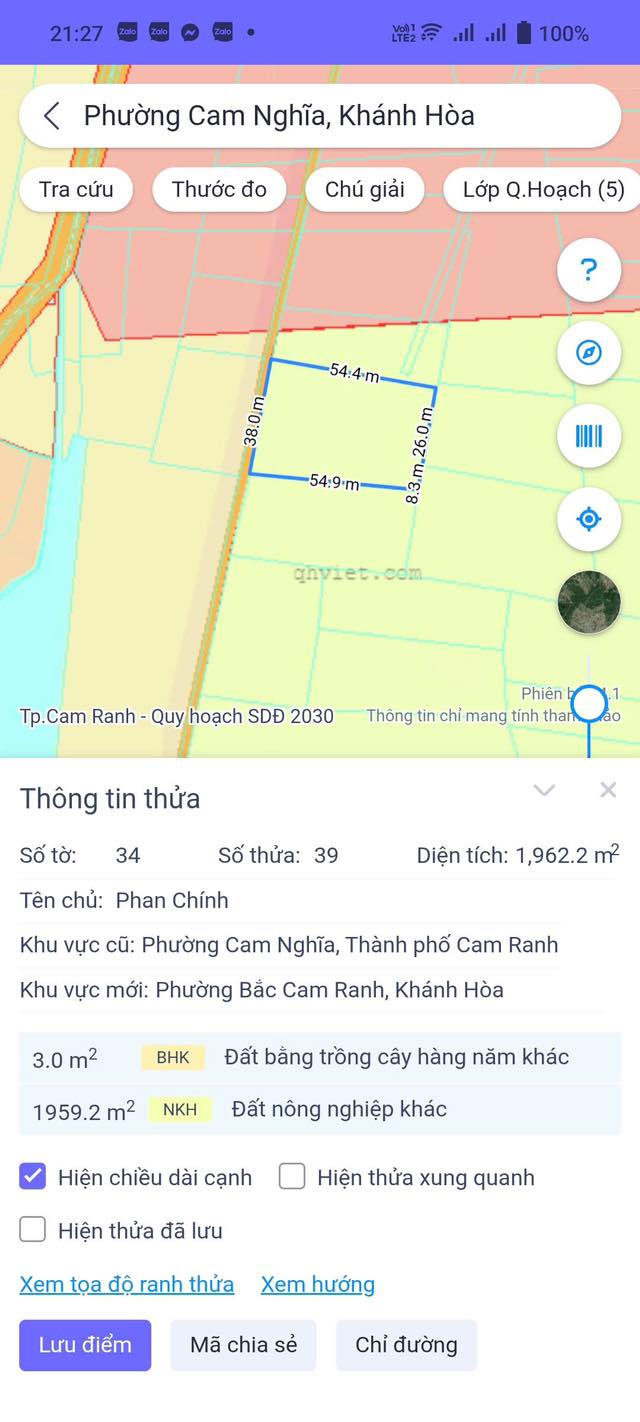 Bán đất vườn Cam Nghĩa Cam Ranh 1965m² giá 600 triệu - Đầu tư sinh lời