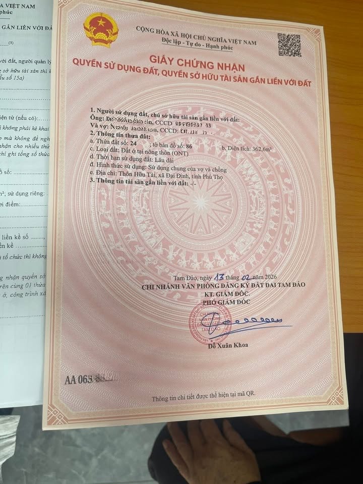 Đất Vĩnh Phúc: 363m² Đại Đình Tam Đảo, Sổ Đỏ Riêng, Giá Dưới 2 Tỷ