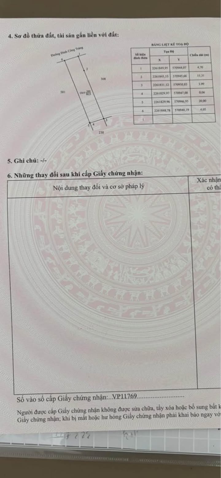 Đất nền Đinh Công Tráng, Nam Định 80.9m² - Sổ đỏ chính chủ, giá 2.75 tỷ