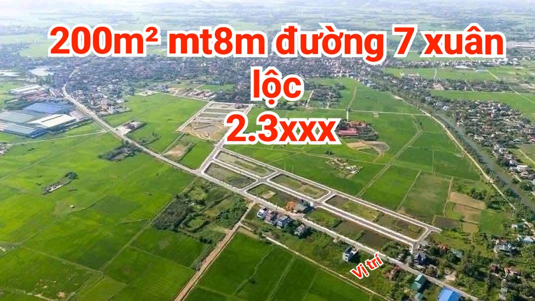 Bán Đất Hậu Lộc 200m² - Mặt Tiền 8m Đường 7, Sổ Đỏ Chính Chủ